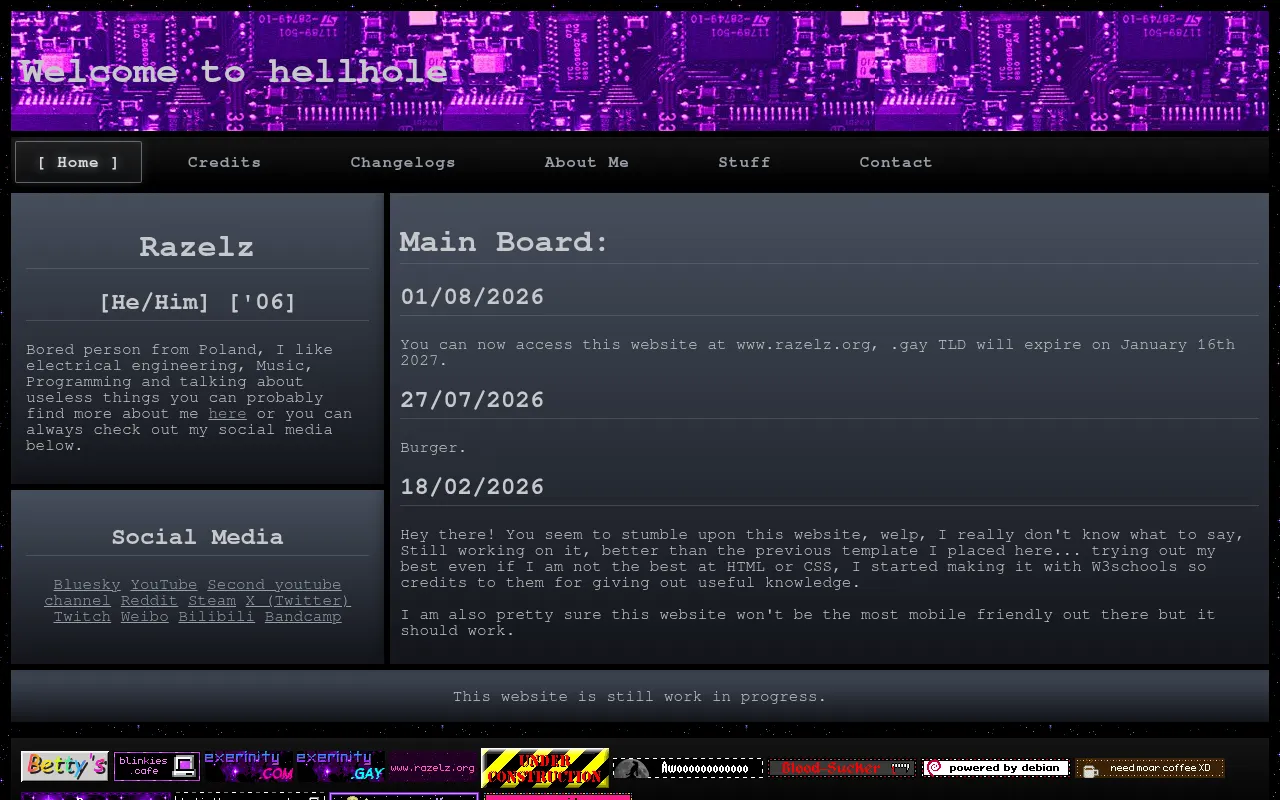 Screenshot of razelz.org