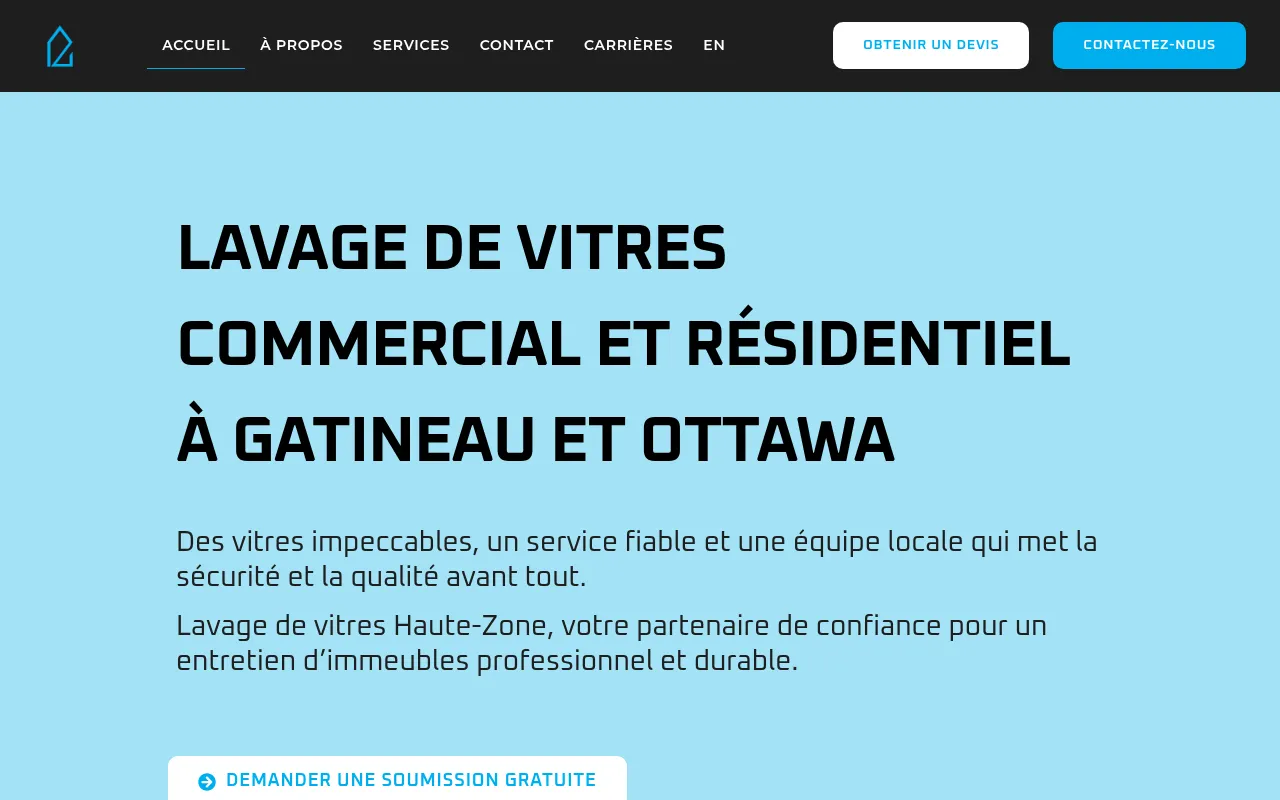 Screenshot of hautezone.ca