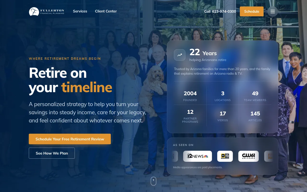 Screenshot of fullertonfp.com