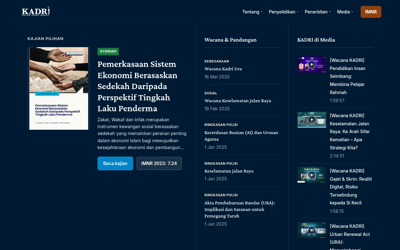 Screenshot of kadri.com.my