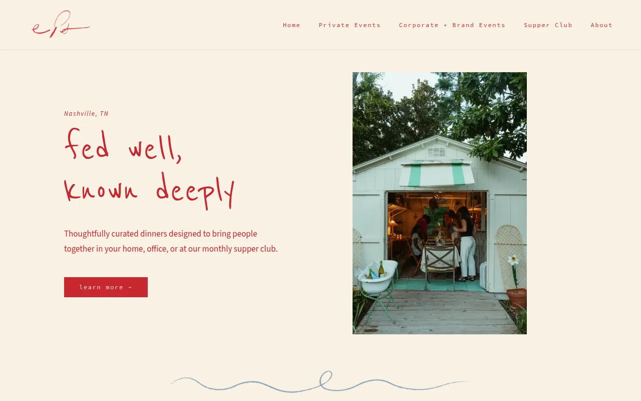 Screenshot of essupperclub.com