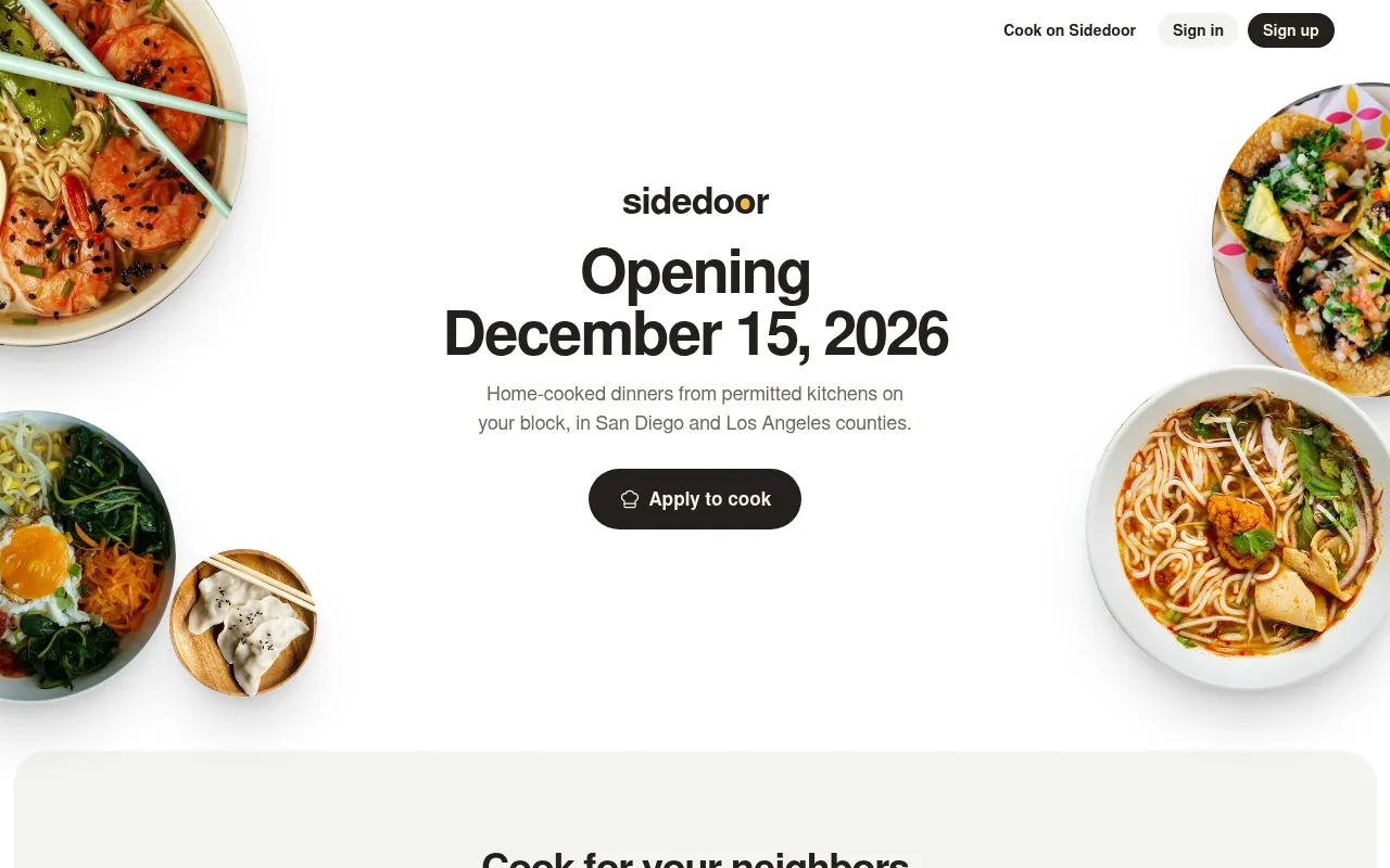 Screenshot of sidedoorusa.com