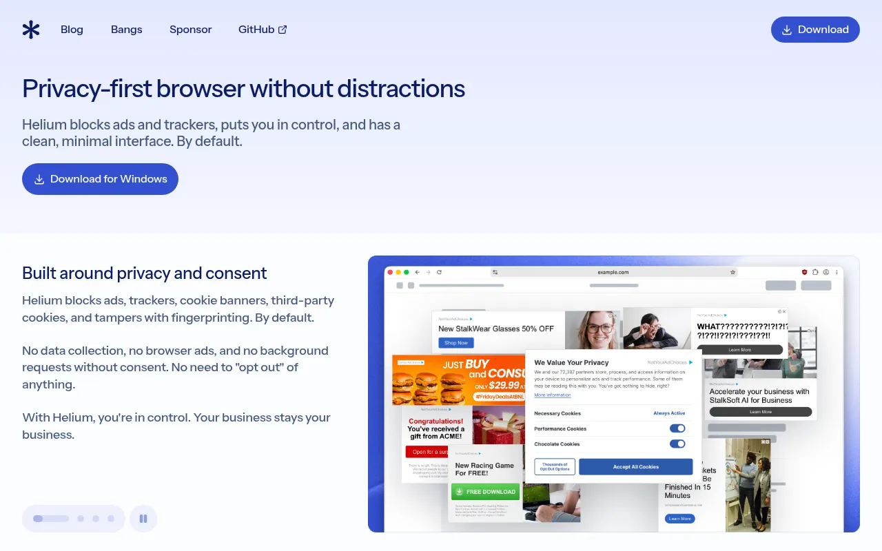 Screenshot of helium.computer