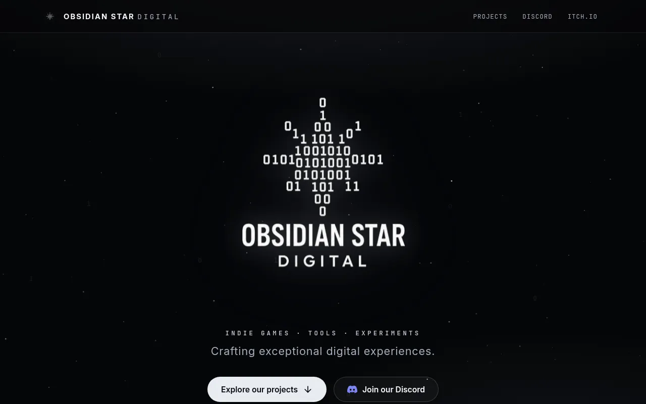 Screenshot of obsidianstardigital.com