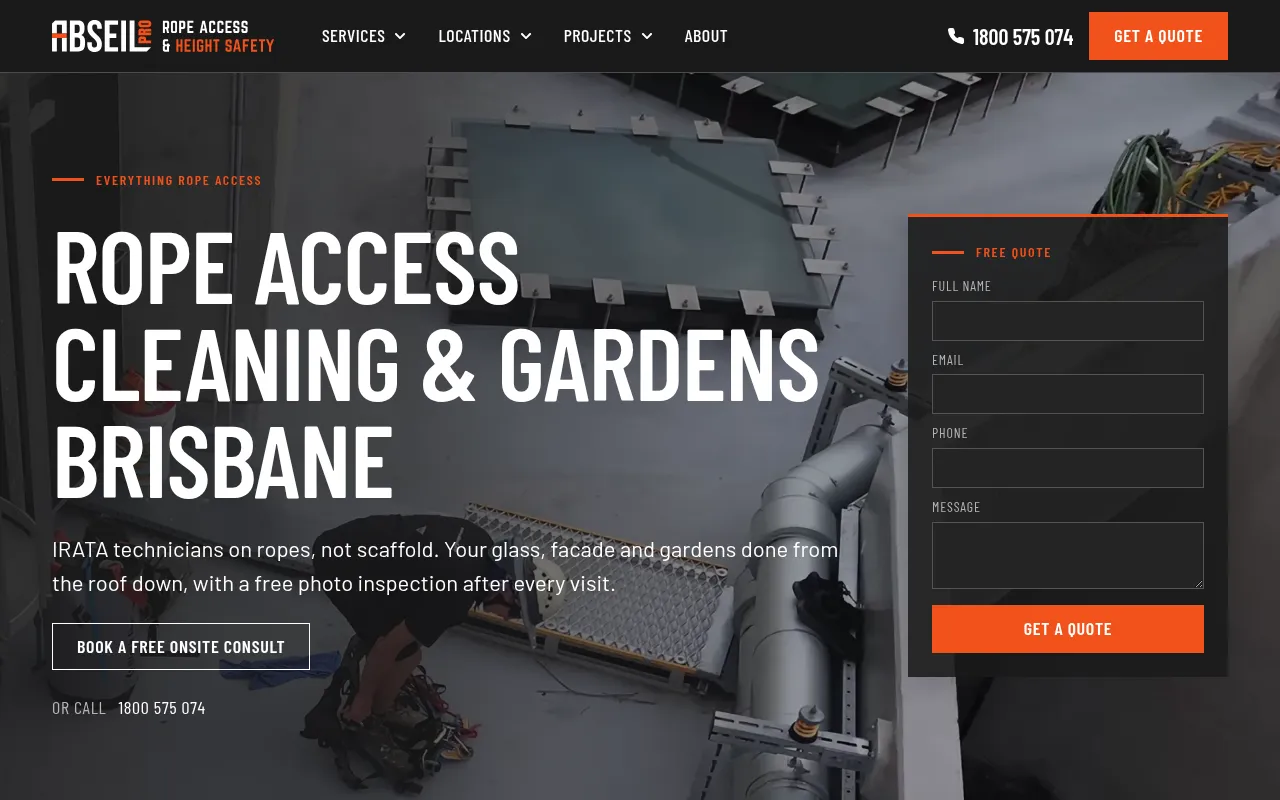 Screenshot of abseil.pro