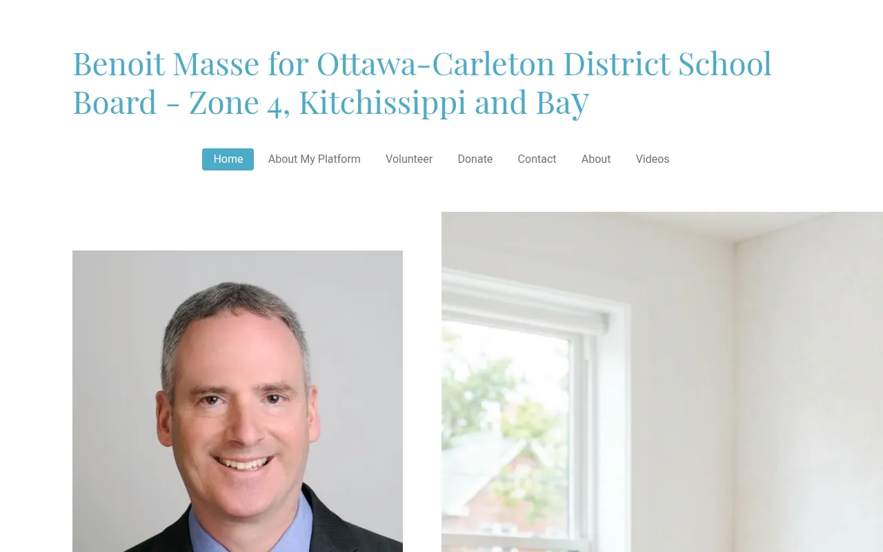 Screenshot of votebenoit.ca