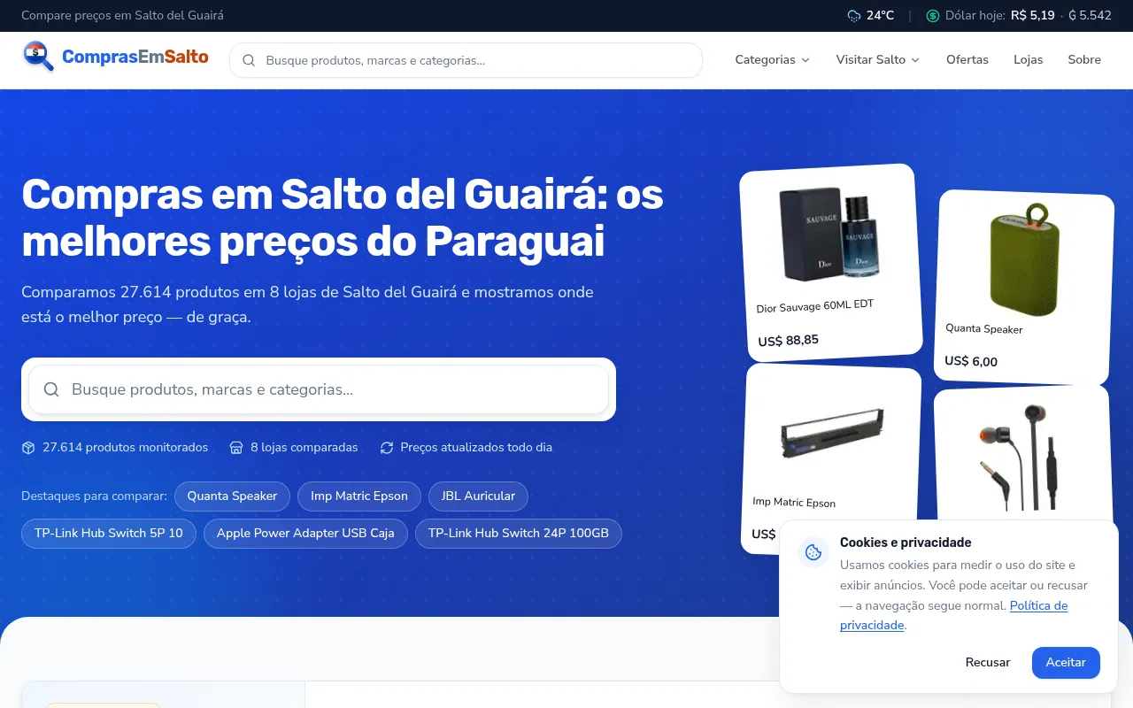 Screenshot of comprasemsalto.com.br