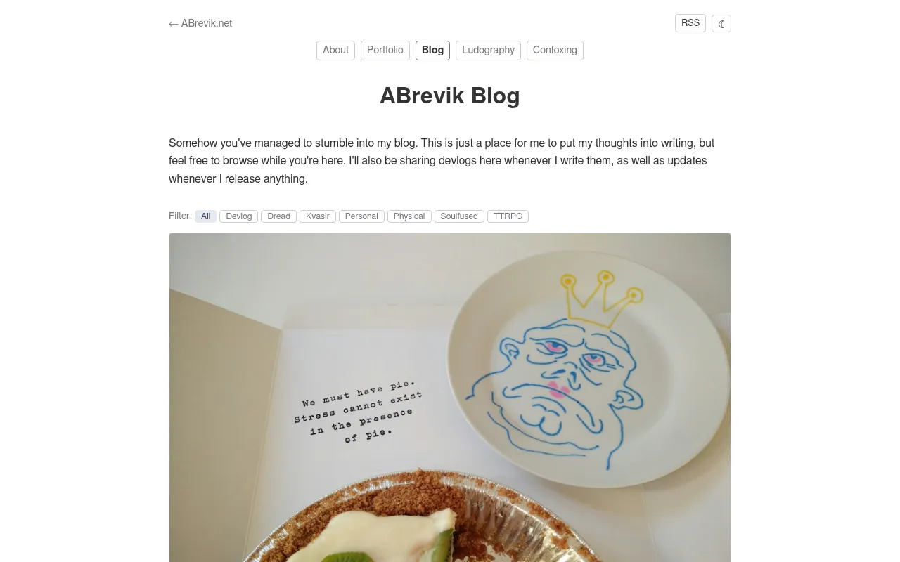 Screenshot of blog.abrevik.net