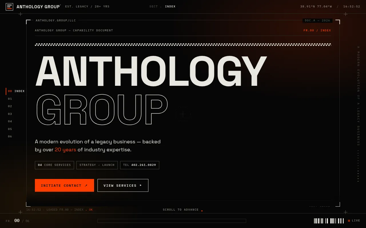 Screenshot of anthologygroup.llc