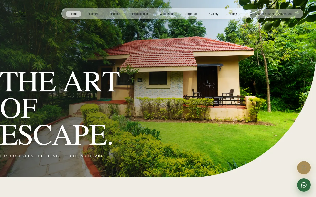 Screenshot of oliveresorts.com