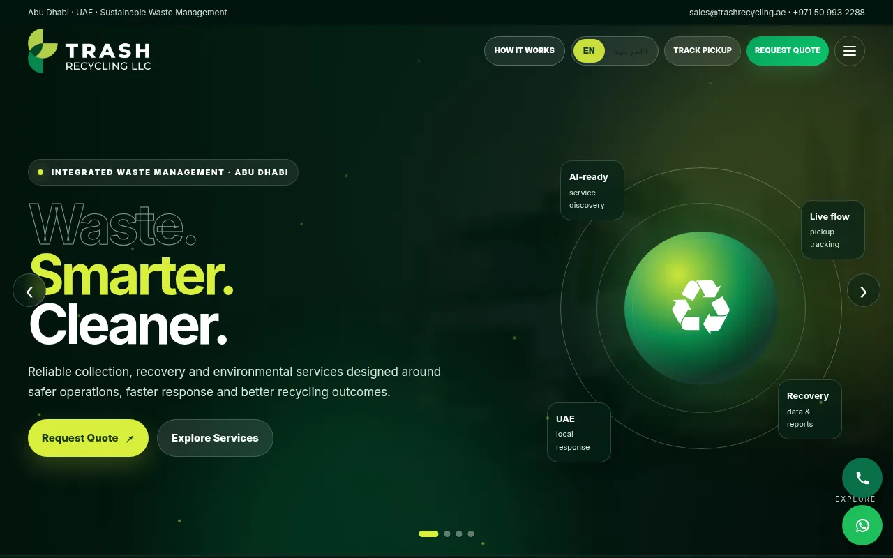 Screenshot of trashrecycling.ae