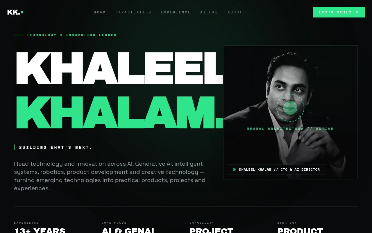 Screenshot of khaleelkhalam.gptlander.workers.dev