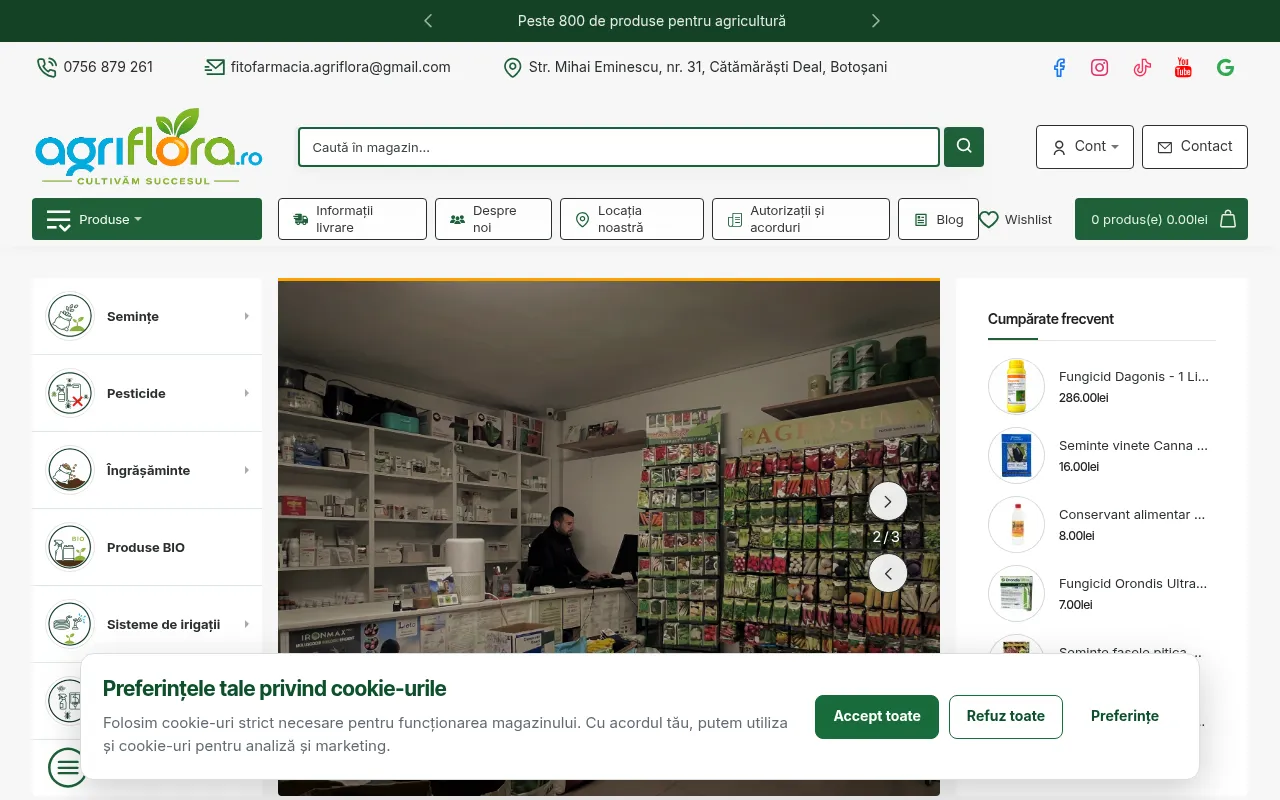 Screenshot of agriflora.ro