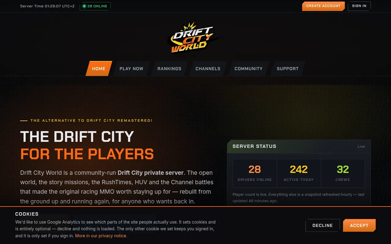 Screenshot of driftcityworld.com