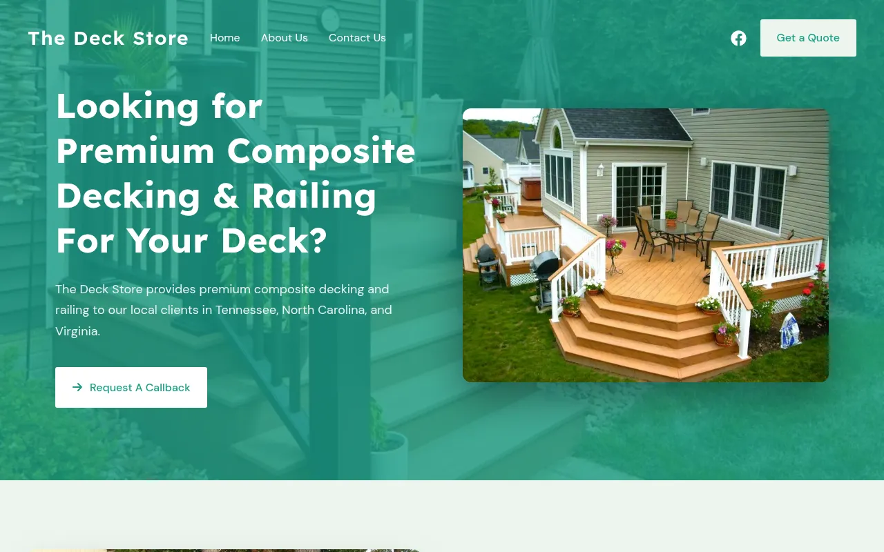 Screenshot of thedeckstoretn.com