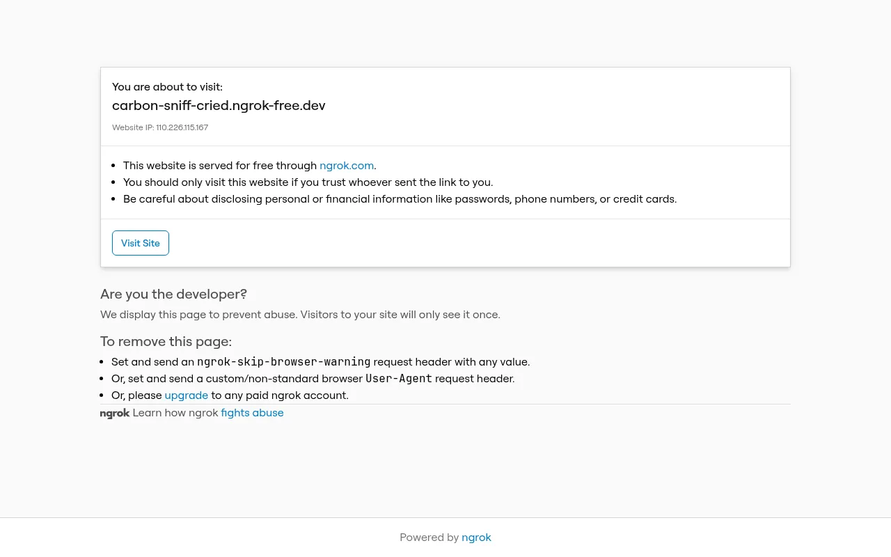 Screenshot of carbon-sniff-cried.ngrok-free.dev