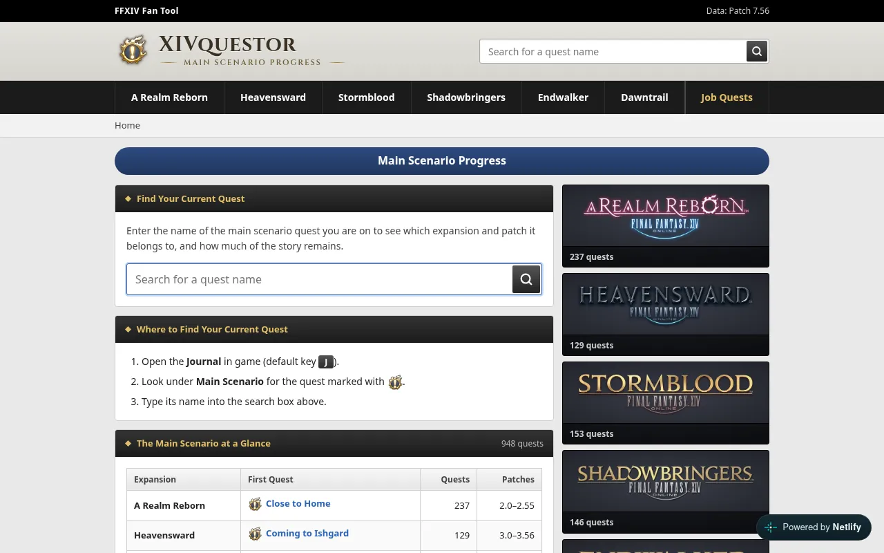 Screenshot of xiv.lyesr.dev