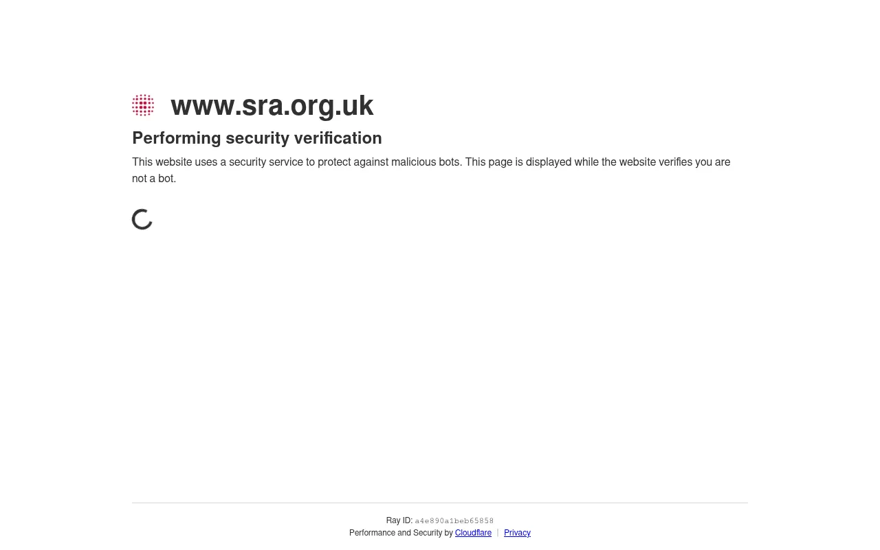 Screenshot of sra.org.uk