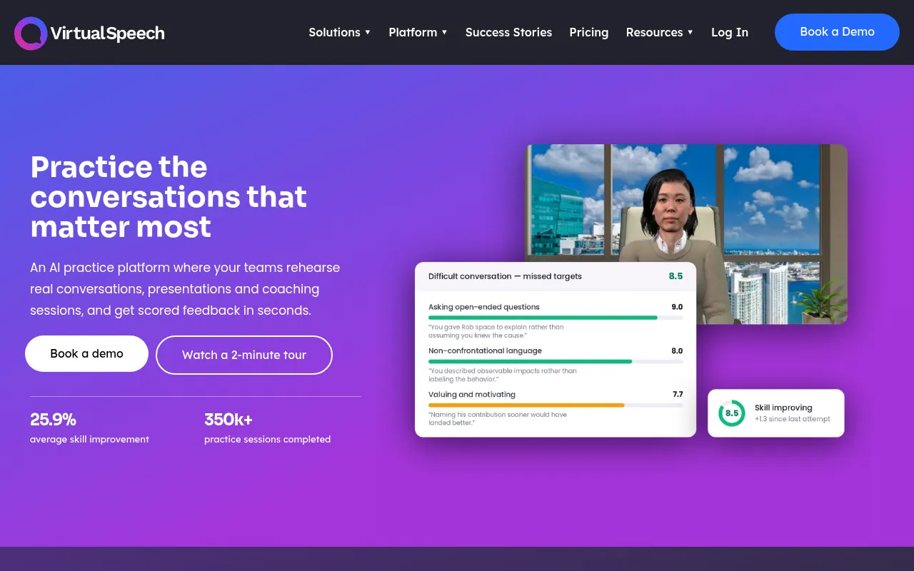 Screenshot of virtualspeech.com