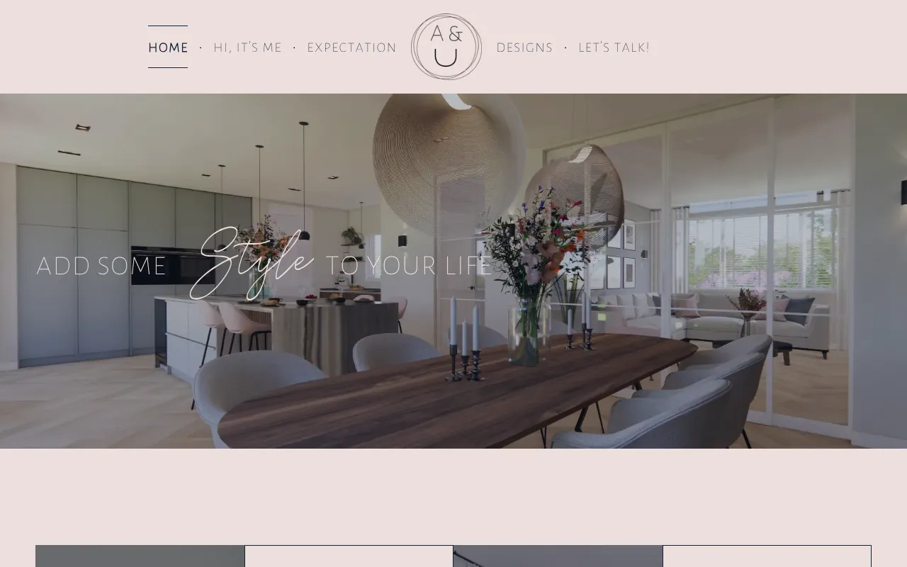 Screenshot of aenuinterieur.nl