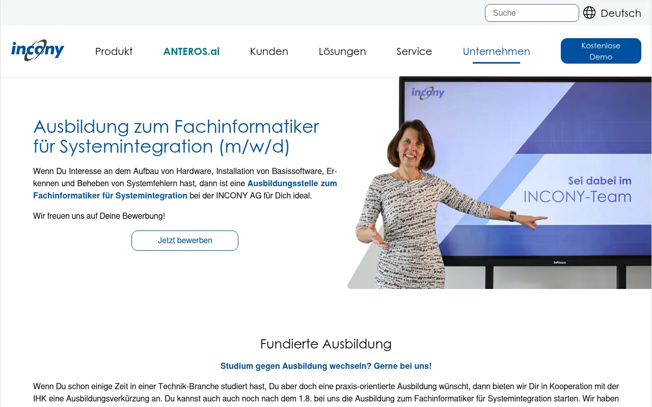 Screenshot of incony.de