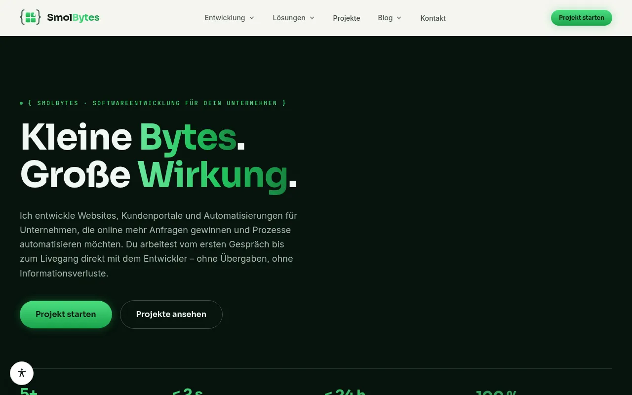 Screenshot of smolbytes.de