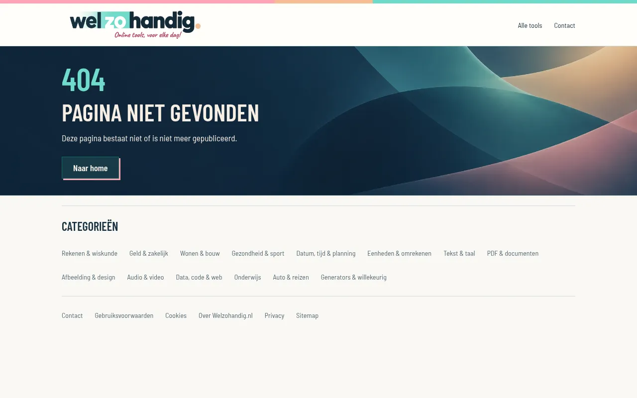 Screenshot of welzohandig.nl