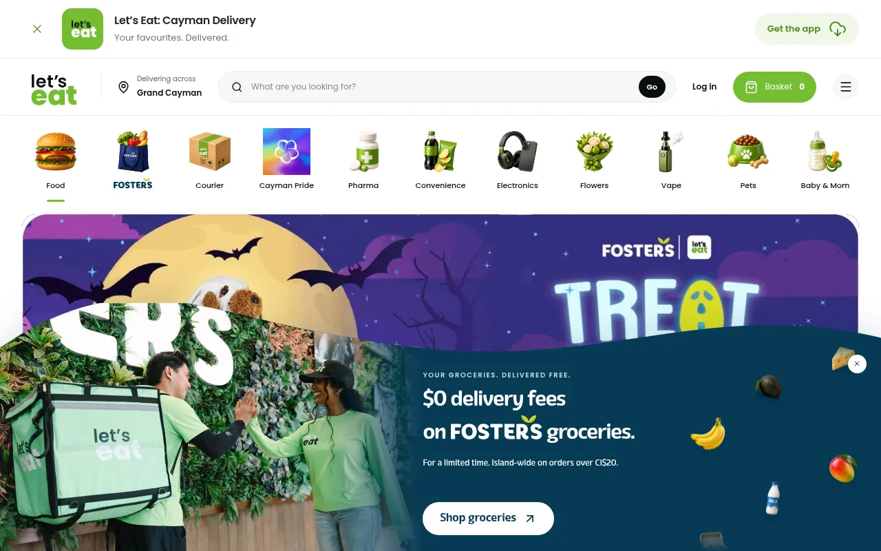 Screenshot of letseat.ky