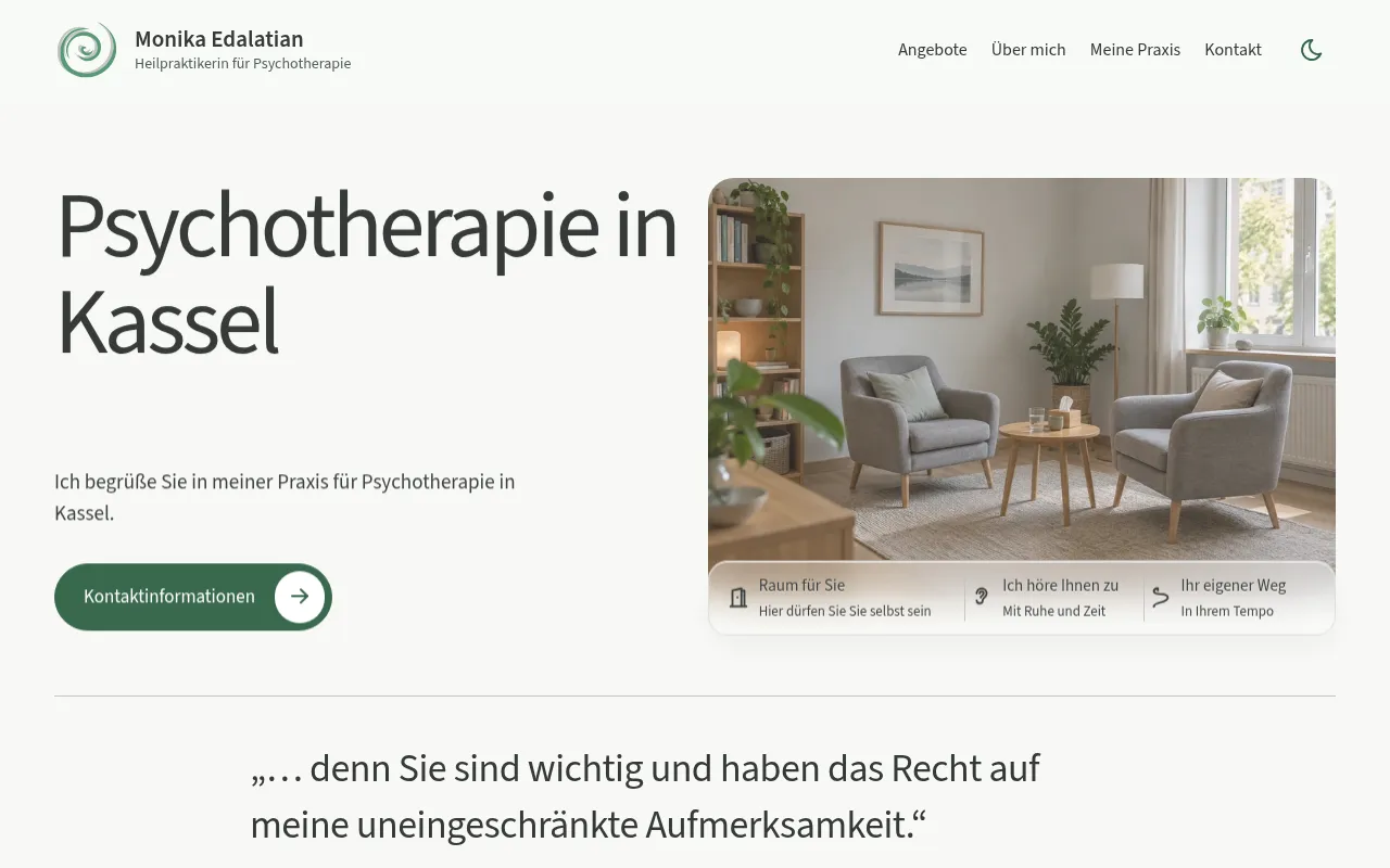 Screenshot of praxis-edalatian.de