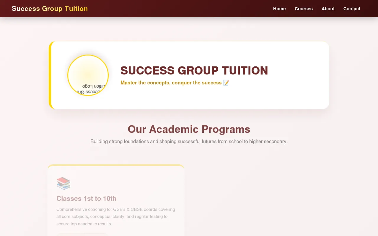 Screenshot of successgrouptution.netlify.app
