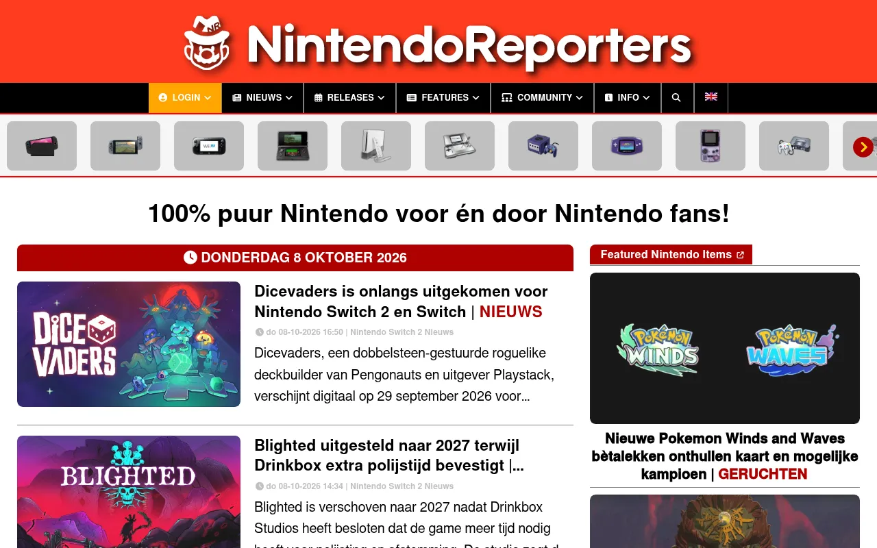 Screenshot of nintendoreporters.com