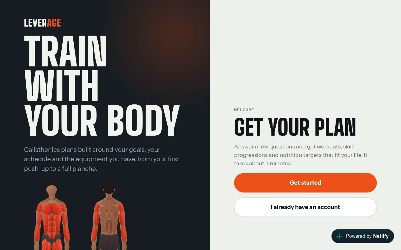 Screenshot of trainleverage.com