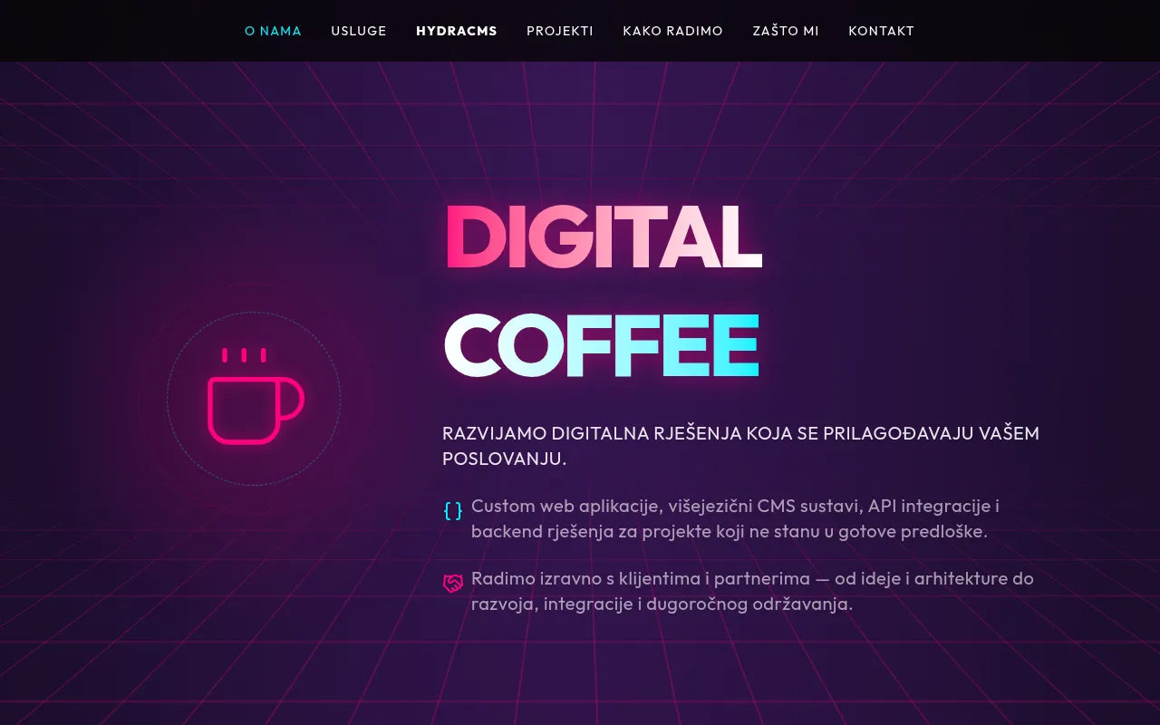 Screenshot of digitalcoffee.hr