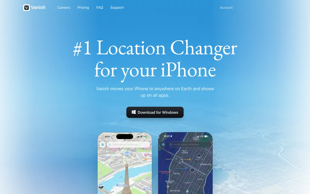 Screenshot of getvanish.app