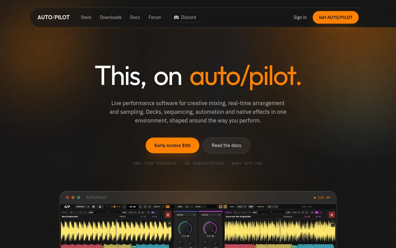 Screenshot of autopilot.audio