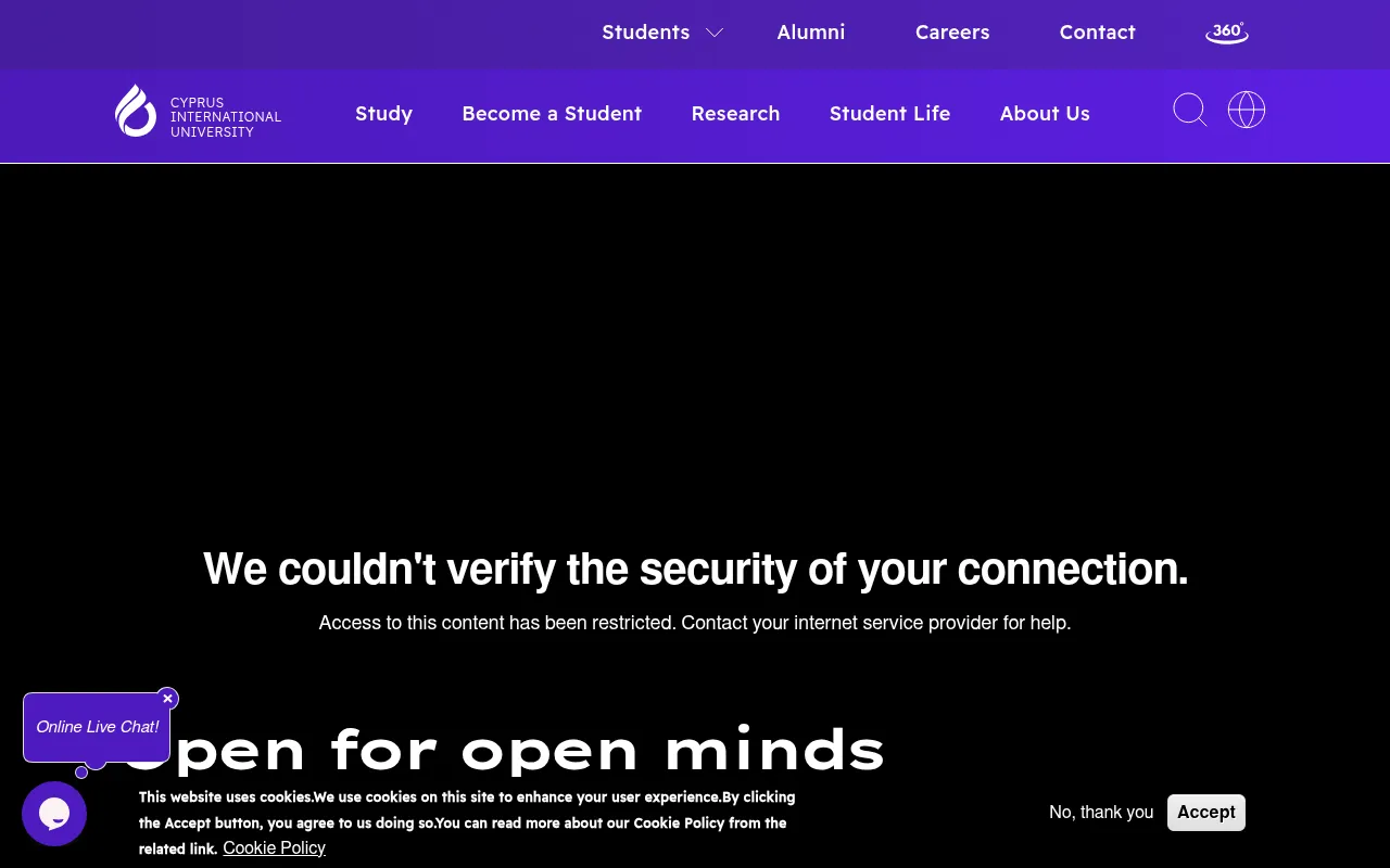 Screenshot of ciu.edu.tr