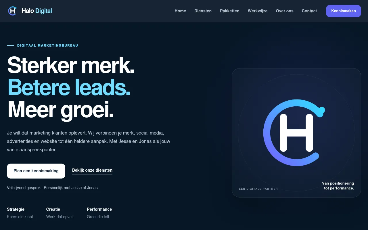 Screenshot of halodigital.nl