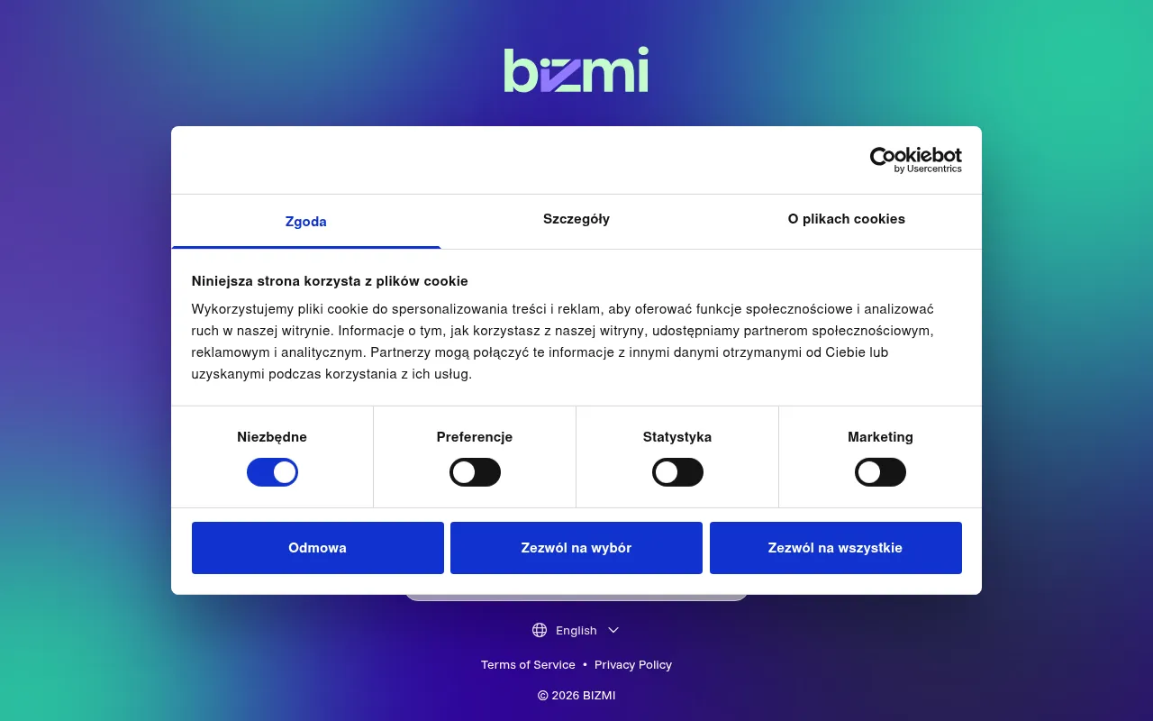 Screenshot of bizmi.app