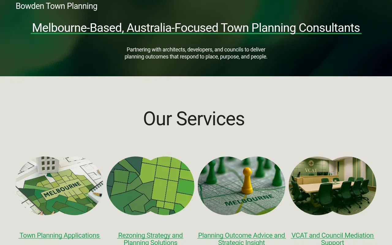 Screenshot of bowdentownplanning.com.au