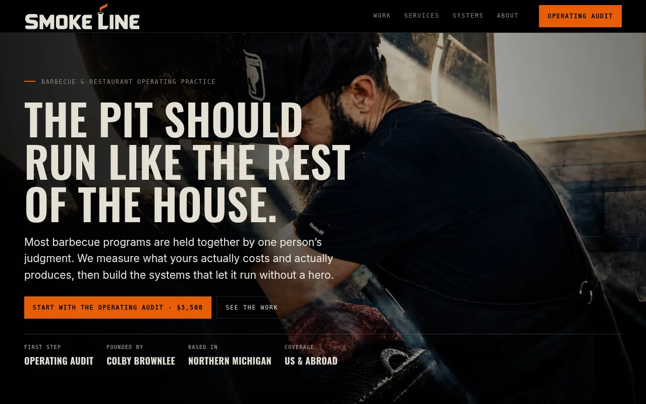 Screenshot of thesmokeline.com