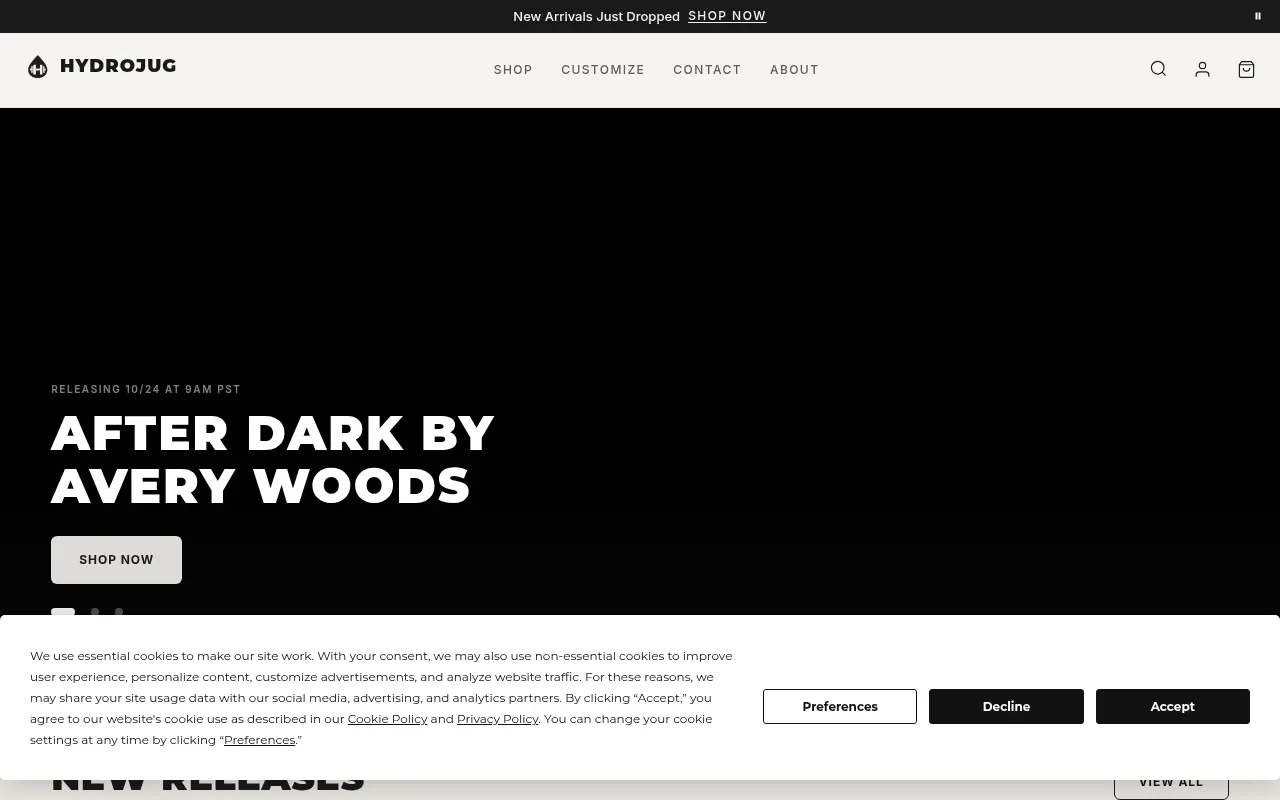 Screenshot of thehydrojug.com