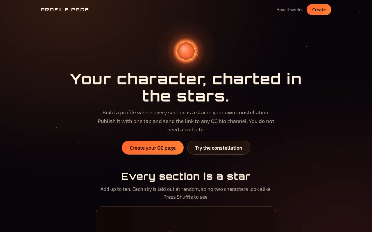 Screenshot of oc-profile.page.gd