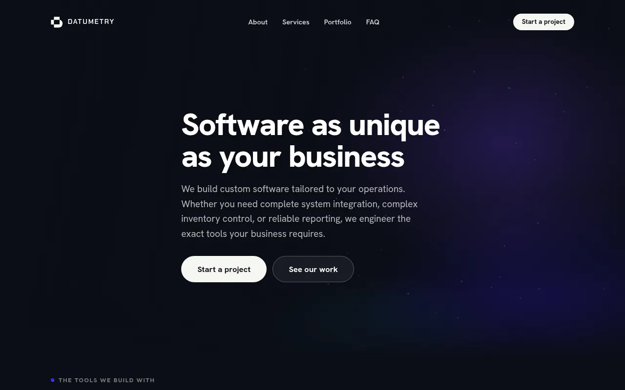 Screenshot of datumetry.com