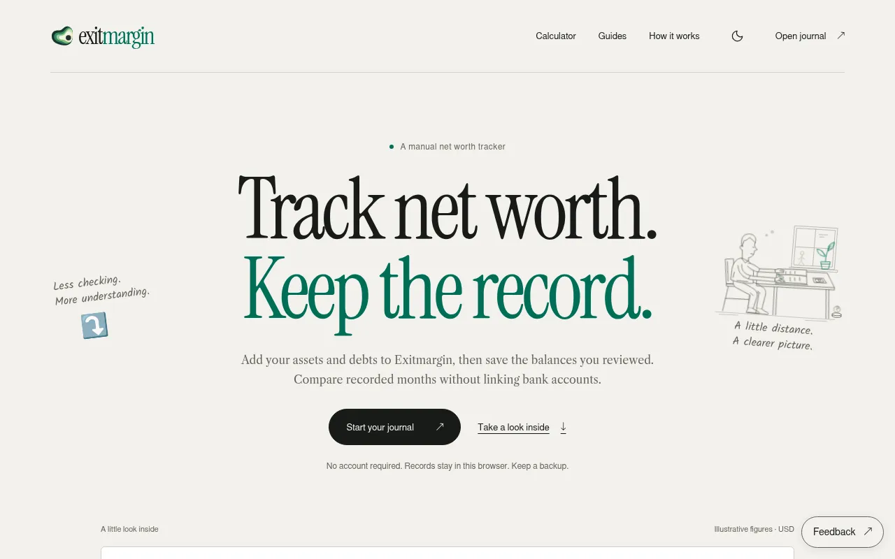 Screenshot of exitmargin.com