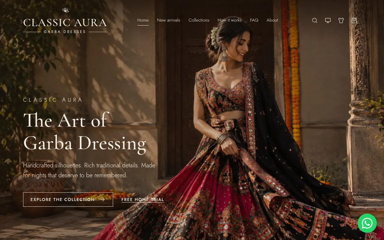Screenshot of classicauragarba.netlify.app