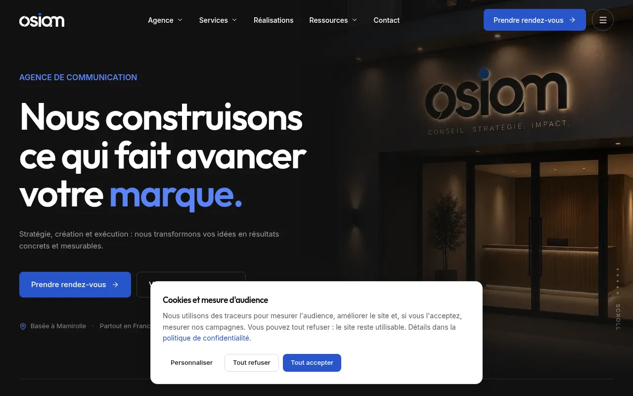 Screenshot of osiom.fr