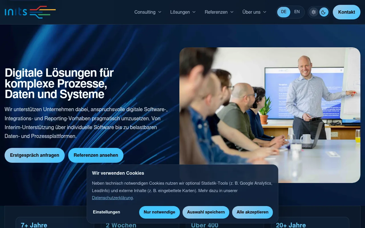 Screenshot of inits.io