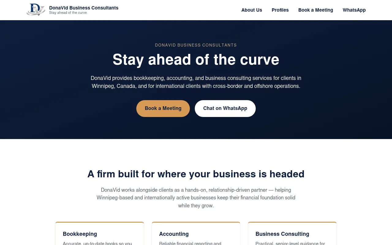 Screenshot of donavid.ca