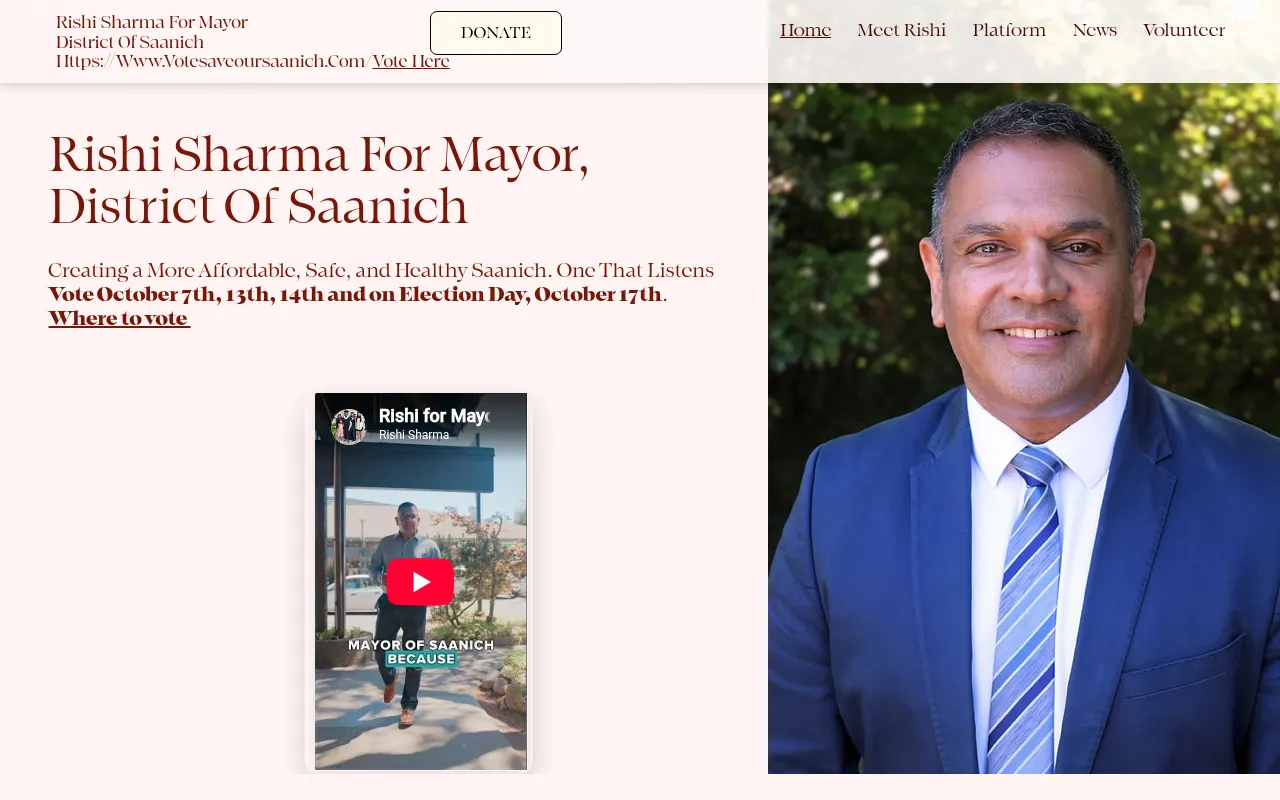 Screenshot of rishiformayor.com