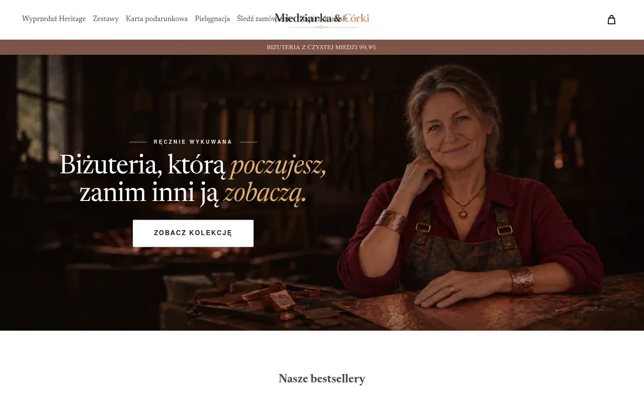 Screenshot of miedziarkacorki.com